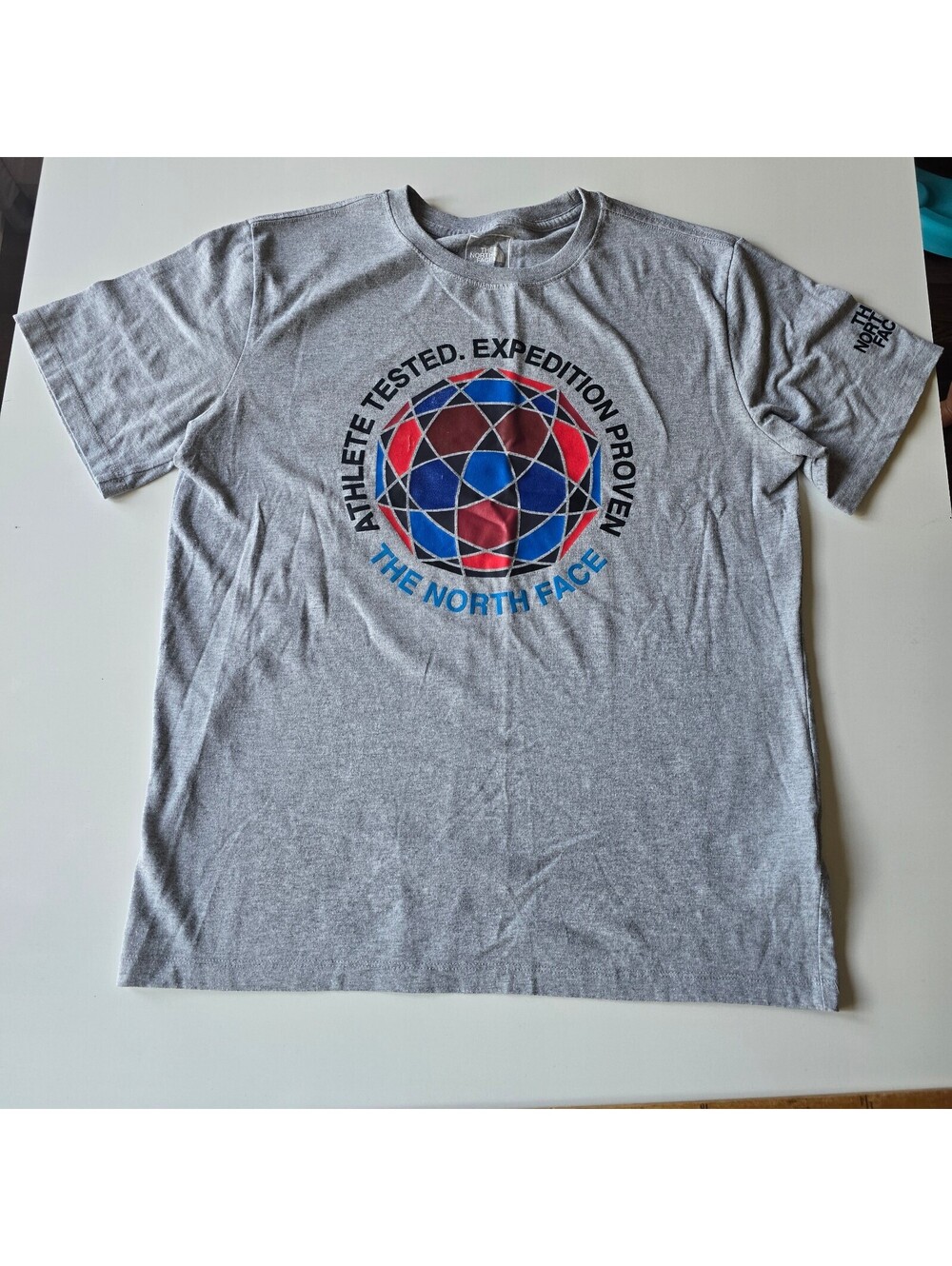 The North Face Mens Medium Graphic T Shirt Gray Athlete Tested Expedition